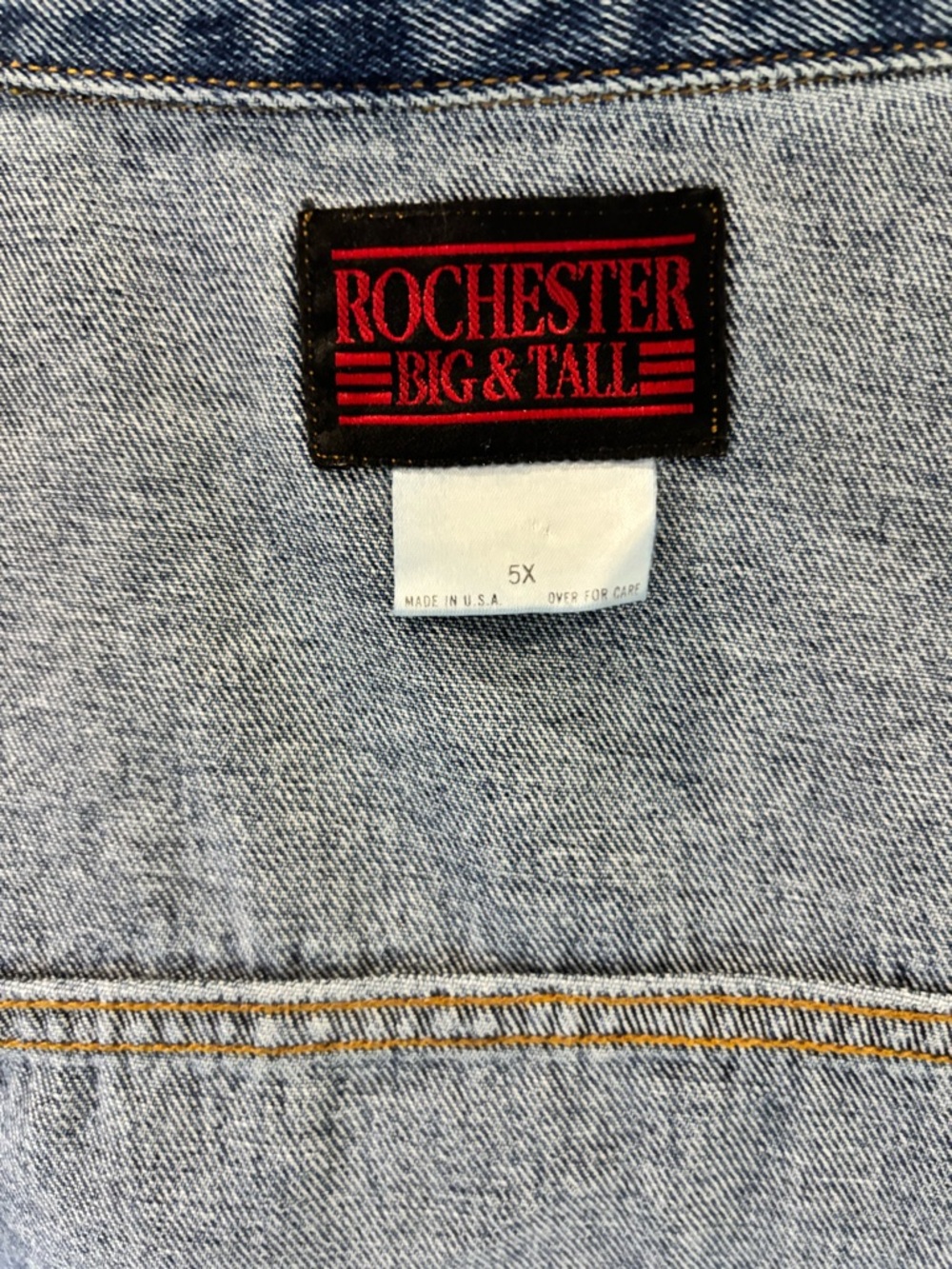 Men’s Rochester Big & Tall Denim Jacket - Size - 5X (Like New) - Picture 5 of 5